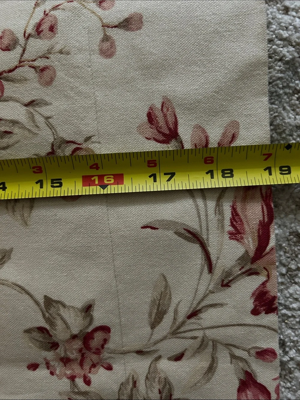 HANDMADE WAVERLY Valence Floral Cream & Rose Fabric
